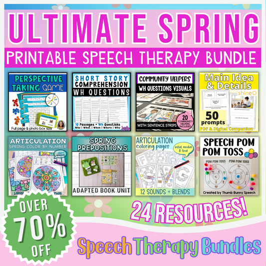 Ultimate Spring Speech Therapy Bundle: The Printable Bundle
