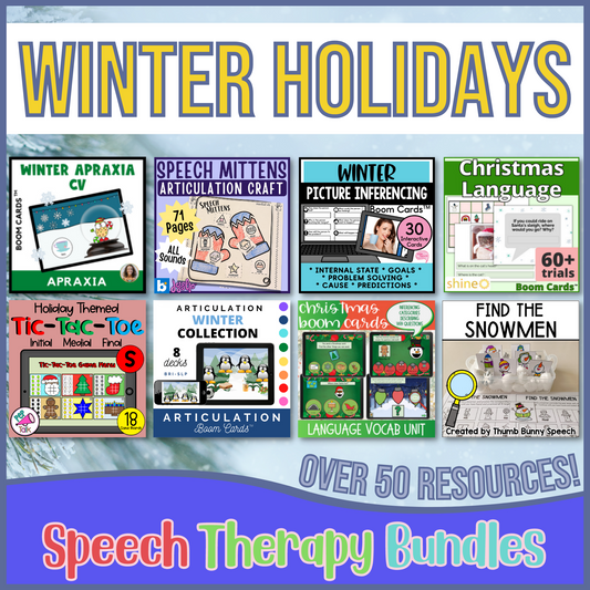 Winter & Holiday Ultimate Speech Therapy Bundle